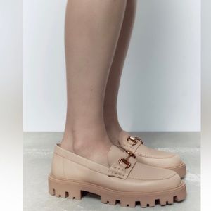 Zara Lug Sole Loafers Size 37